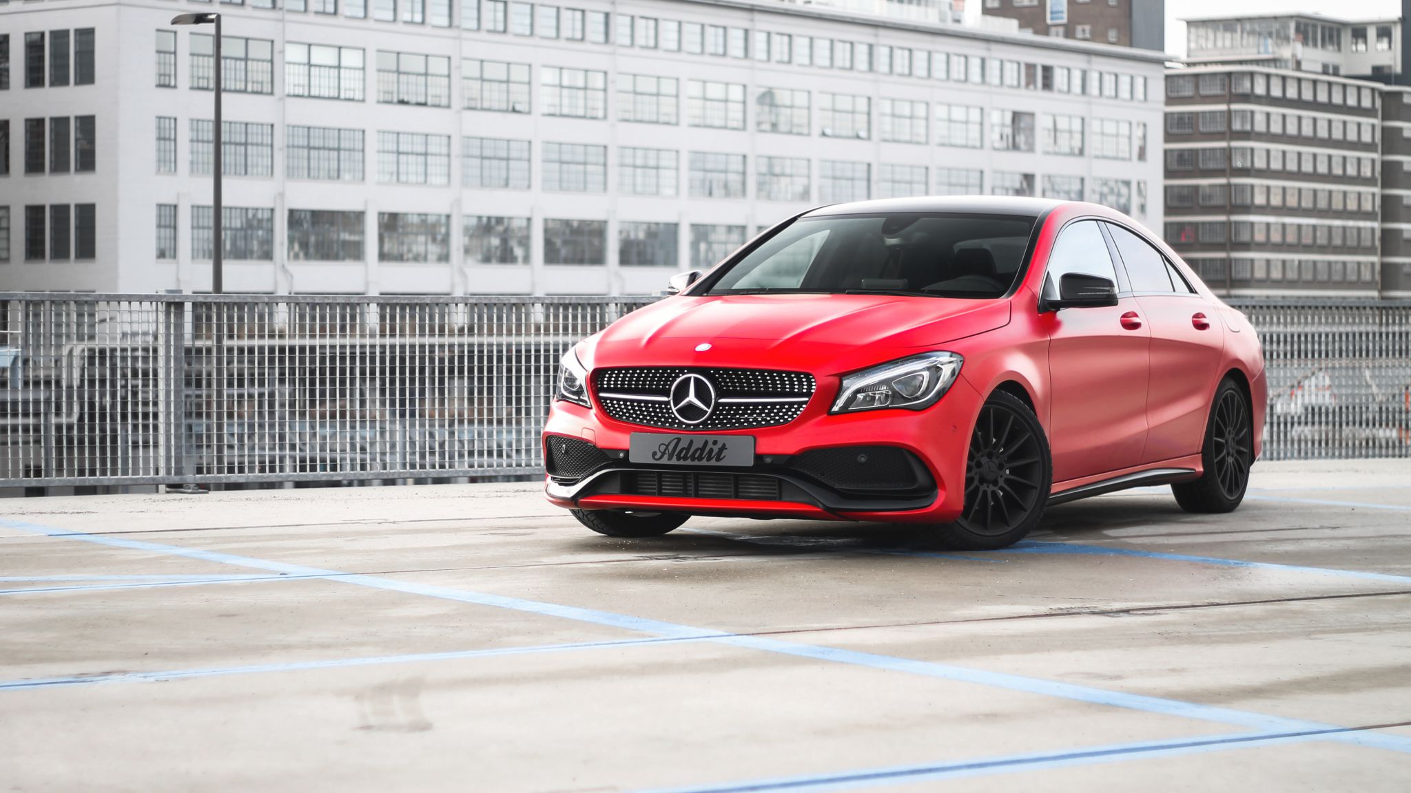 Mercedes-Benz Carwrap Avery Satin Carmine Red Eindhoven