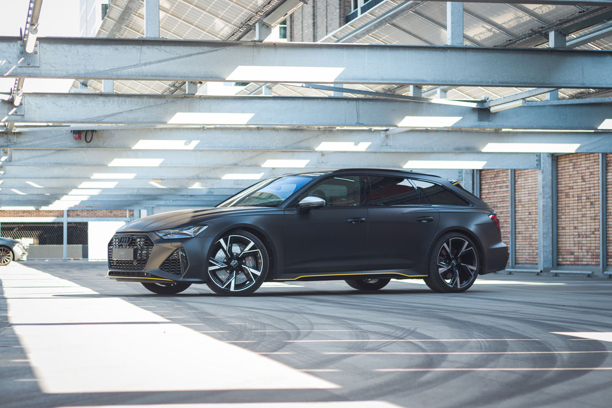 Carwrap Audi RS6 C8 PWF Matte Obsidian Black Carwrap Audi RS6 C8 Eindhoven