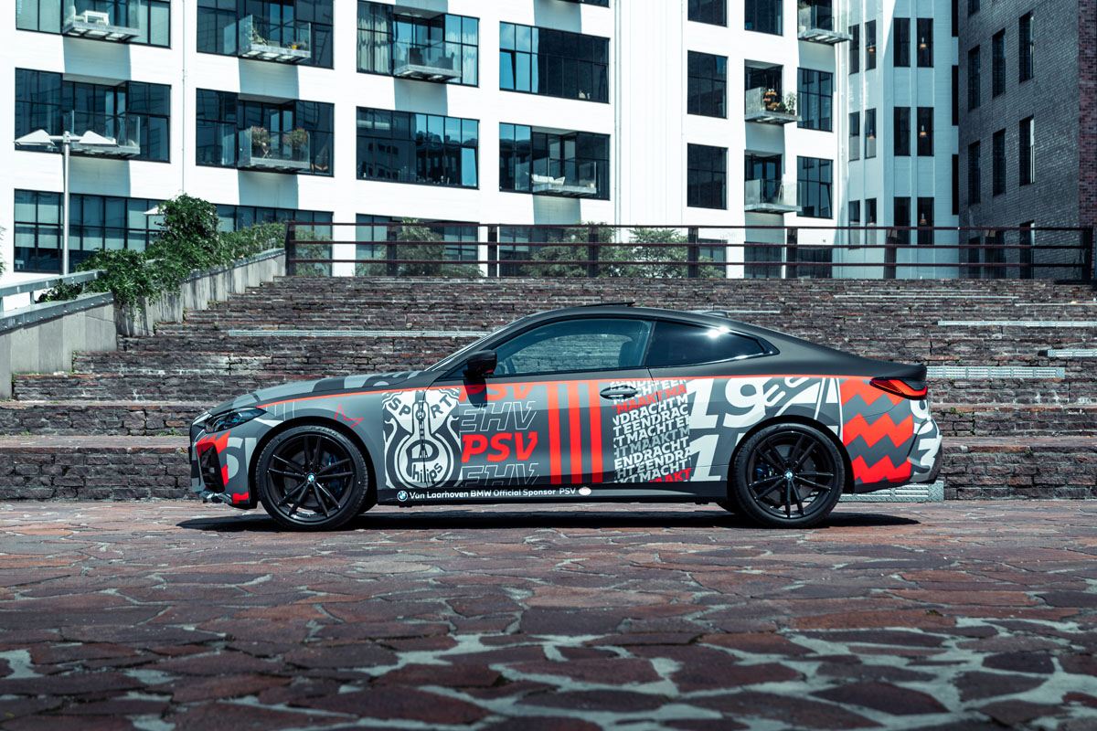 Carwrap BMW 4 PSV Eindhoven Van Laarhoven Addit Signmakers 19 BMW PSV Eindhoven