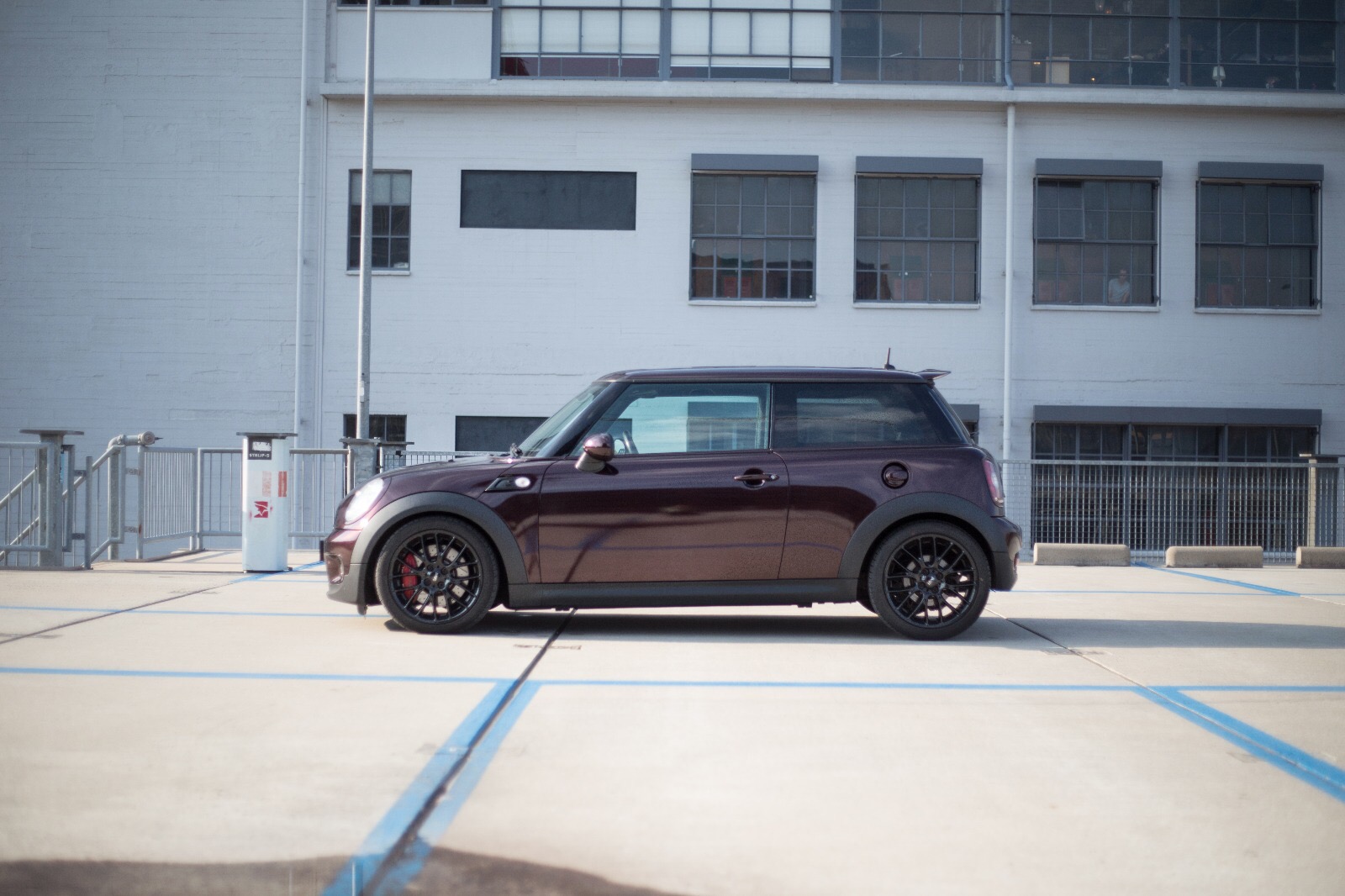 Mini Cooper S Carwrap Eindhoven Mini Cooper S 3M Gloss Black Rose Carwrap Eindhoven