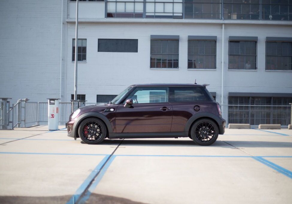 Mini Cooper S 3M Gloss Black Rose Carwrap Eindhoven